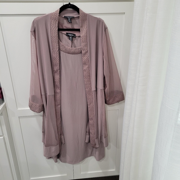 R & M Richards Jacket Dress Sleeveless Dress with Matching Jacket Size 22W - Picture 2 of 8